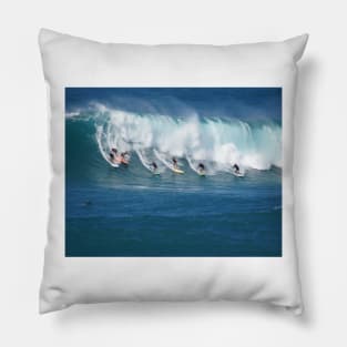 Waimea Bay Crowd Pillow