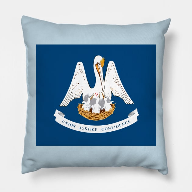 Louisiana Flag Pillow by flag for all