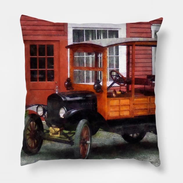 Cars - Model T Station Wagon Pillow by SusanSavad