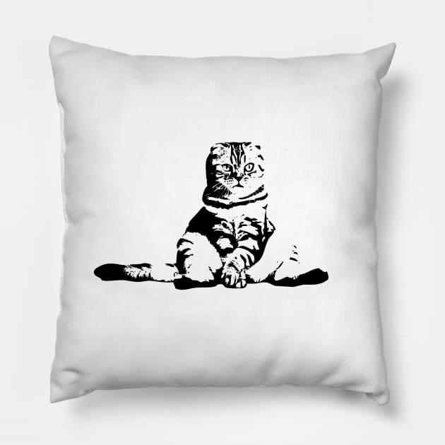 Scottish Fold - The Model Cat Minimalist Pillow by ElegantCat