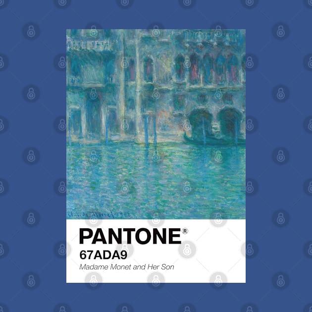 MONET PANTONE -Palazzo da Mula, Venice (1908) by Claude Monet Poster by theartistmusician