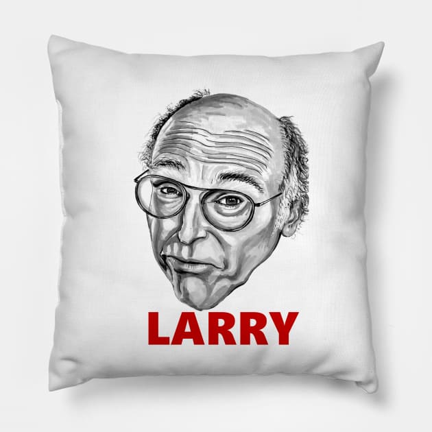Larry David ICON illustration Pillow by smadge