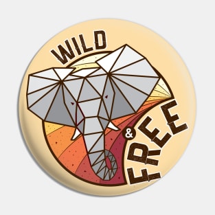 Wild and Free Elephant Pin