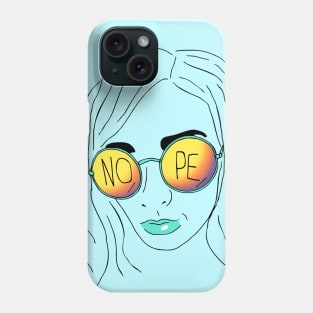 nope - minimal portrait Phone Case