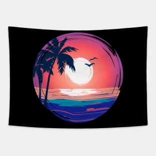 Colorful Beach Sunset Summer Design Tapestry