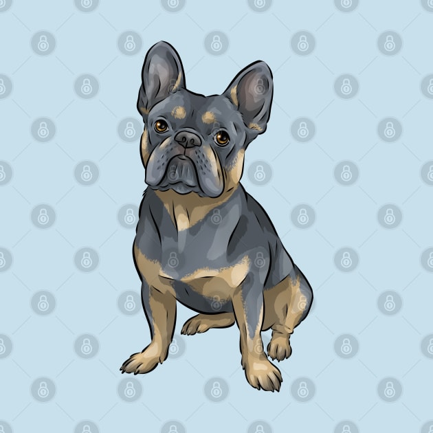 French Bulldog | Blue and Tan | Dilute by Shirin Illustration