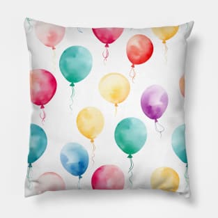 Watercolor Balloons Pattern #3 Pillow