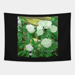 A Hydrangea Bush Alongside the House Tapestry