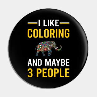 3 People Coloring Pin