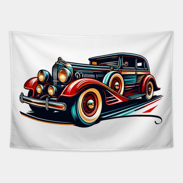 Classic Car Tapestry by Vehicles-Art