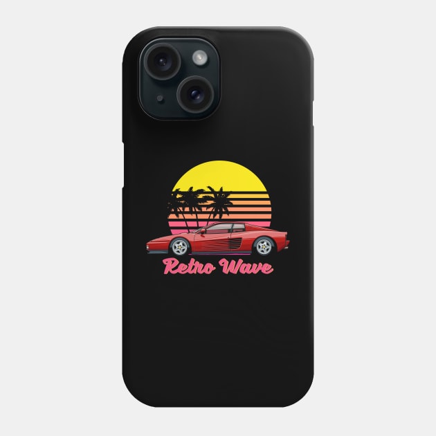 Retro wave Testa rossa Phone Case by Markaryan