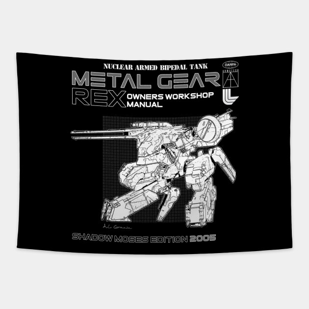 Metal Gear Rex Manual Tapestry by Bevatron