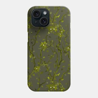 Blossoming veins of the green neon world Phone Case