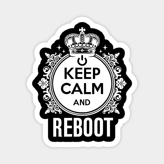 Keep Calm and Reboot Magnet by Frank Ring