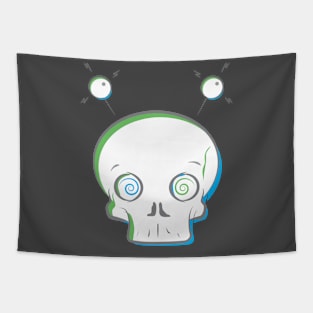 Radio Skull Confusion Tapestry