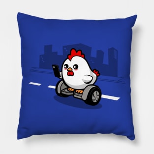 Funny Cute Kawaii Original Techie Millennial Chicken Cartoon Joke Pillow