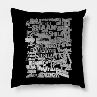 Silver Amitabh collage Pillow