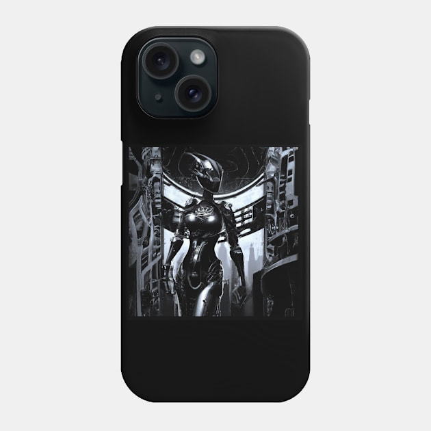 Dark Wave Robot Woman Phone Case by Starbase79