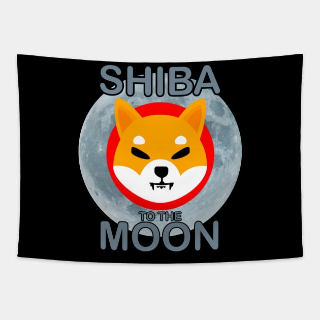 SHIBA COIN TO THE MOON Tapestry by AimerClassic