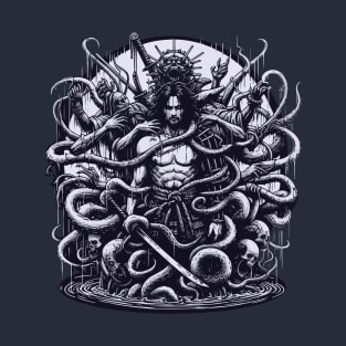 Japanese horror defeated warrior T-Shirt