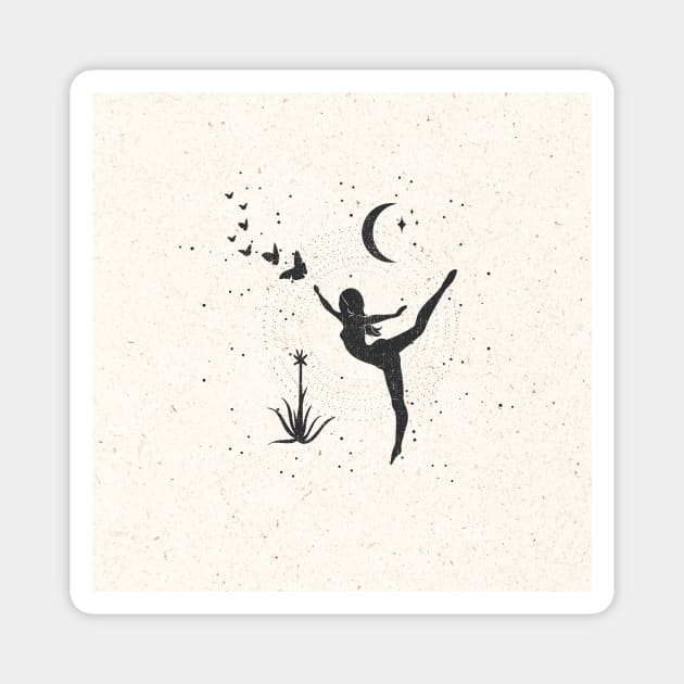 Dancing Moon Goddess Magnet by studioaartanddesign