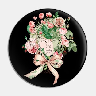 Floral Face Pin