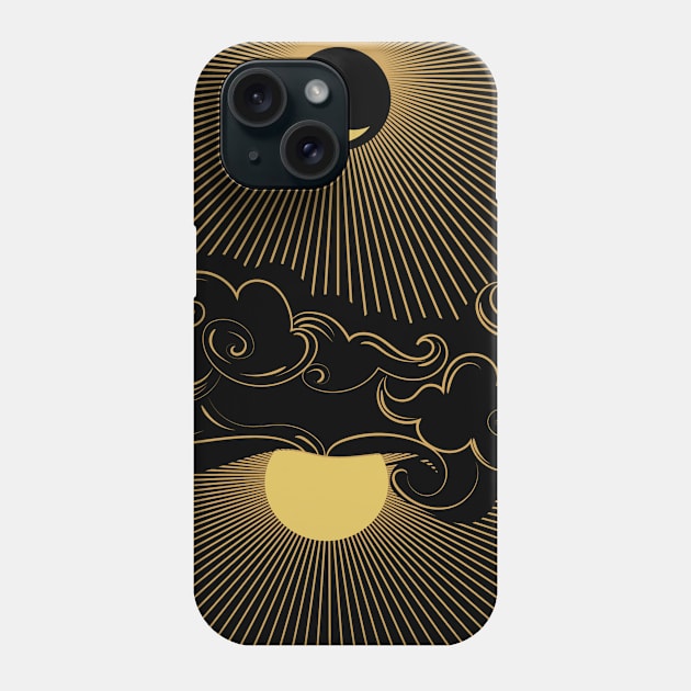 Sun, Moon and Sky Phone Case by Art by Ergate