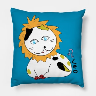 Leo zodiac funny cat Pillow