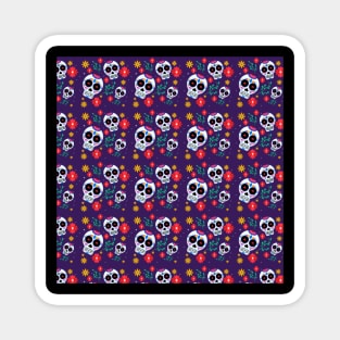 Sugar Skull Pattern Magnet