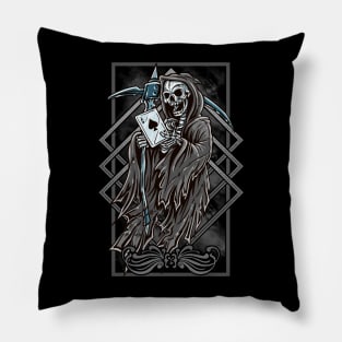 Grim Reaper Ace Of Spades Pillow