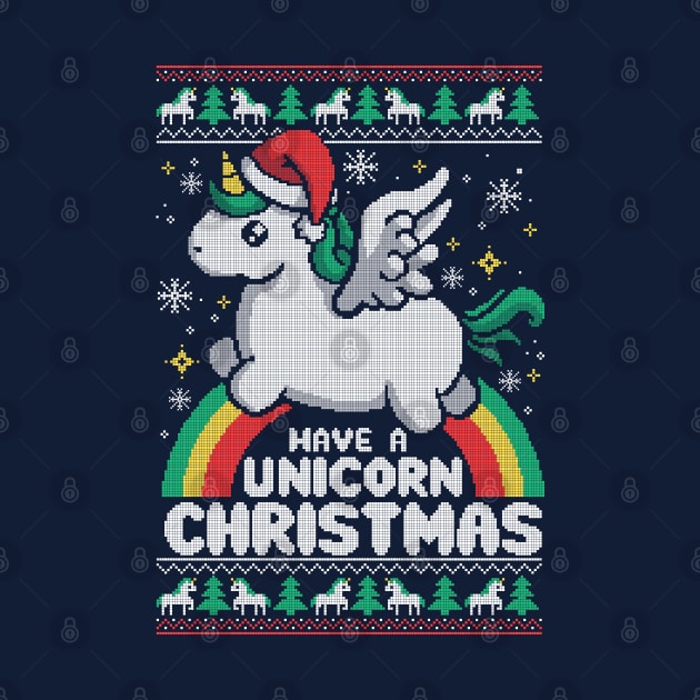 Have a unicorn christmas ugly sweater by NemiMakeit