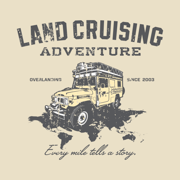 Every Mile Tells a Story - grey print by landcruising