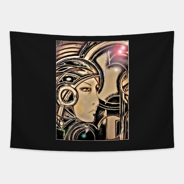 art deco sci fi ,Jacqueline Mcculloch Tapestry by jacquline8689
