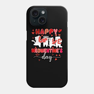 Cute Cat Happy Meowentines Valentines Days Womens Girls Phone Case