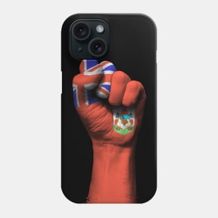 Flag of Bermuda on a Raised Clenched Fist Phone Case