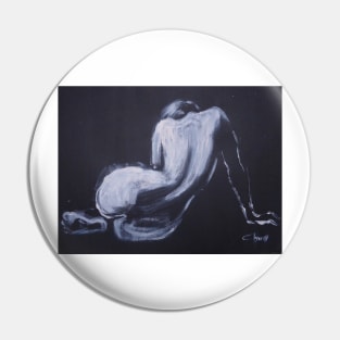 Black And White Curves - Female Nude Pin