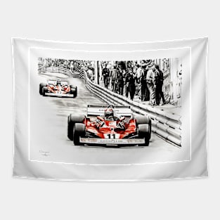 Niki Lauda. Ferrari 312T2. Monaco Tapestry