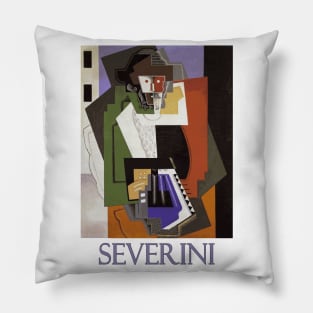 The Accordion Player by Gino Severini Pillow