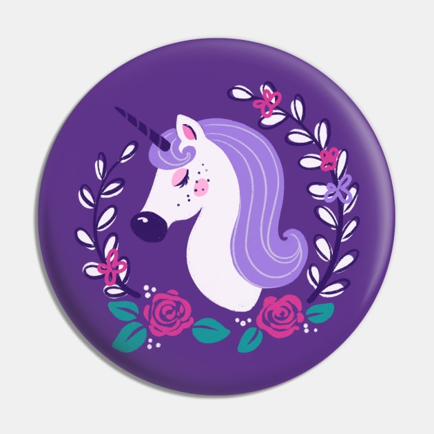 Purple Unicorn Pin by Alexandra Franzese