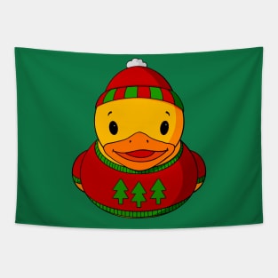 Winter Rubber Duck Tapestry