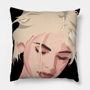 Girl With short Hair Pillow