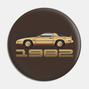 gold 1982 Pin