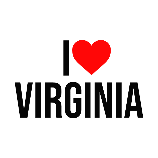 I Love Virginia State USA Heart by Mellowdellow