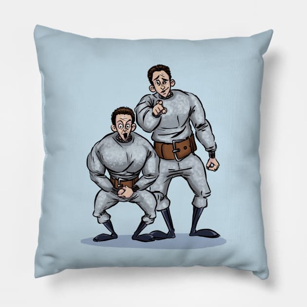 Hans and Franz Pillow by obillwon