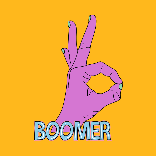 Pastel Okay Boomer Hand by FreckleFaceDoodles