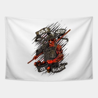 Give Me Liberty Or Death Patriot Skull Warrior Soldier Tapestry