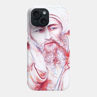 Averroes Portrait | Averroes Artwork | Line Art Phone Case