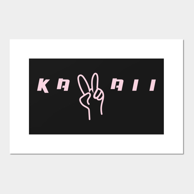 Kawaii Hand Peace Sign Cute Pet Anime Monster Manga Japanese Culture Fashion Fans Gift Kawaii Posters And Art Prints Teepublic