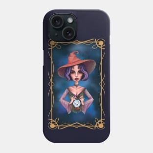 Purple hair taurus witch Phone Case