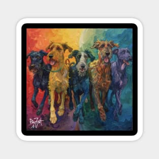 Irish Wolfhounds in Heaven Magnet